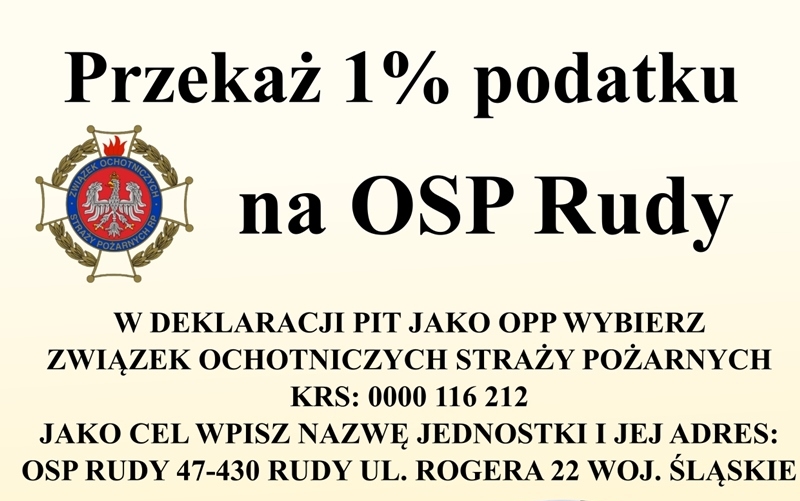 1% dla OSP Rudy 